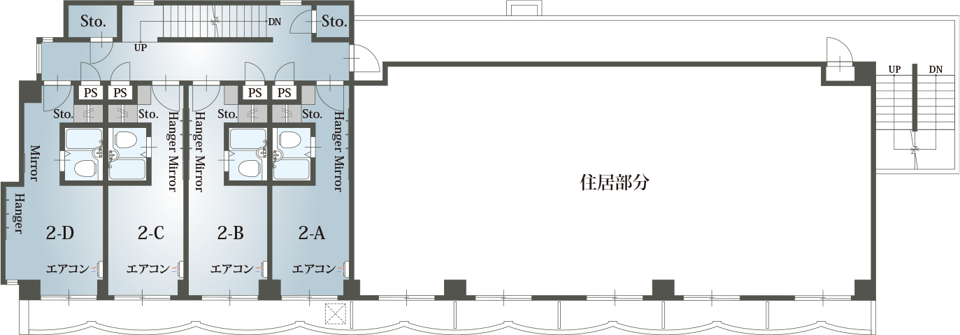 H.B.P JO-NANの2Fフロア図面