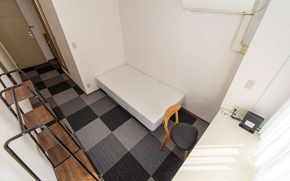 シェアハウスの個室の現地写真